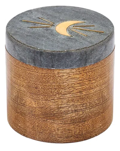 Matr Boomie Indukala Moon Phase Round Keepsake Box In Black