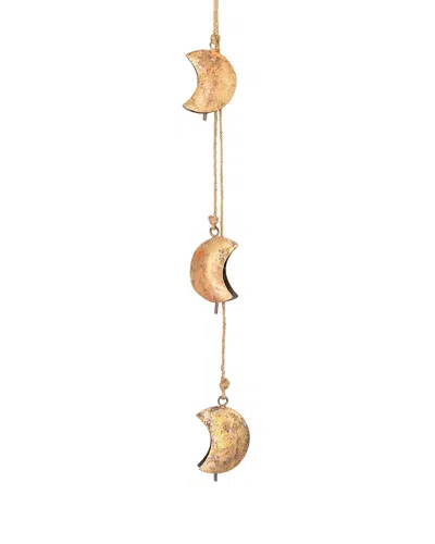 Matr Boomie Indukala Moon Trio Wind Chime In Gold