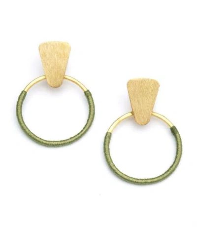 Matr Boomie Kaia Hoop Earrings In Green