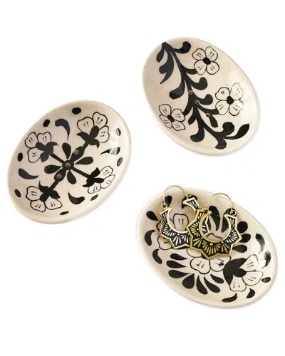 Matr Boomie Lalita Hand Painted Soap Dish/catch All Tray In Neutral