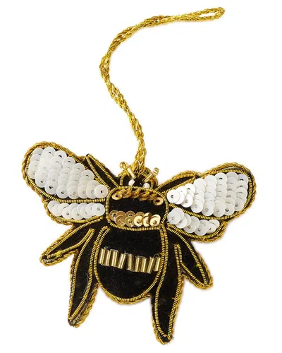 MATR BOOMIE MATR BOOMIE LARISSA PLUSH BEE BEADED & EMBROIDERED FELT ORNAMENT