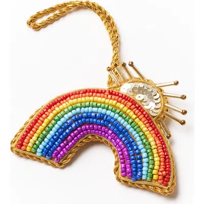 Matr Boomie Larissa Plush Rainbow Sun Rays Felt Ornament In Multi