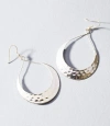 Matr Boomie Lunar Crescent Hammered Hoop Earrings In Gold