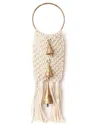 Matr Boomie Macrame Cone Bells Door Hanger In Cream