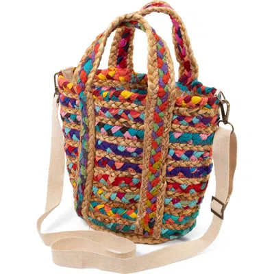 Matr Boomie Mini Chindi Tote With Adjustable Strap Upcycled Fabric In Multi
