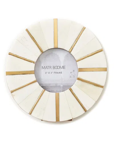 Matr Boomie Mukhendu 3x3 Round Picture Frame In Cream