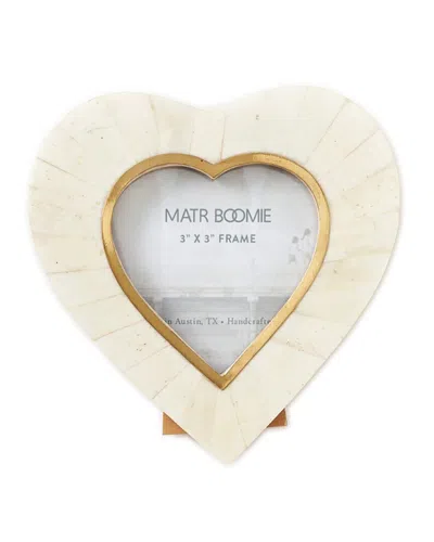 Matr Boomie Mukhendu Heart 3x3 Picture Frame In Cream