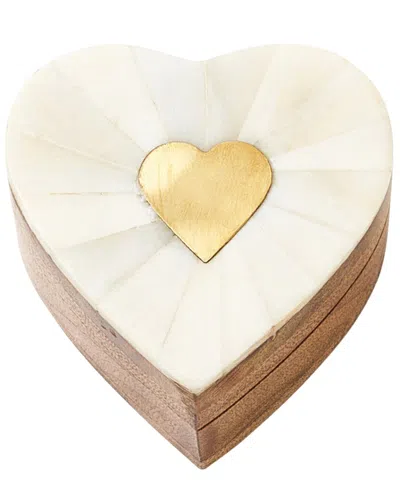 Matr Boomie Mukhendu Heart Keepsake Box In White