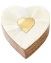 Matr Boomie Mukhendu Heart Keepsake Box In White
