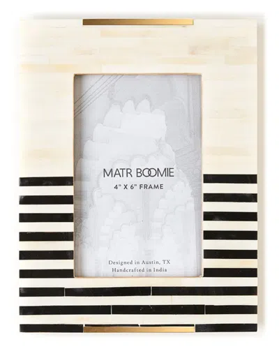 Matr Boomie Mukhendu Stripe 4x6 Picture Frame In Black