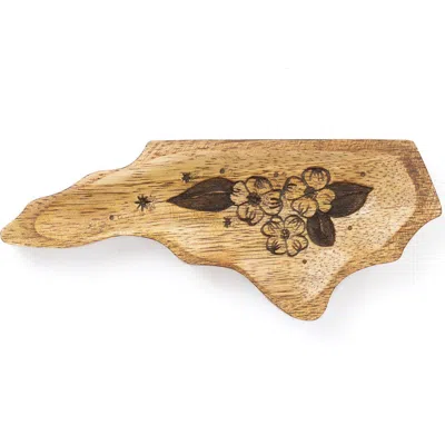 Matr Boomie North Carolina State Dogwood Trinket Dish In Brown