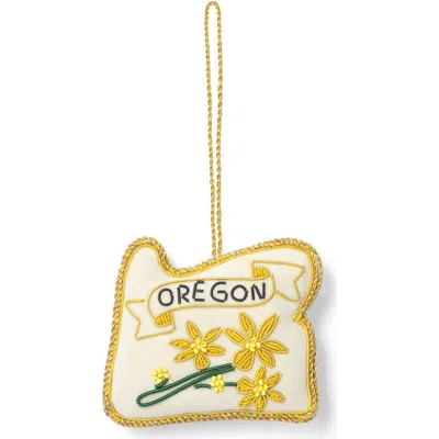Matr Boomie Oregon State Grape Beaded Fabric Ornament In Multi