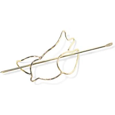 Matr Boomie Paksa Bird Hair Pin In Gold