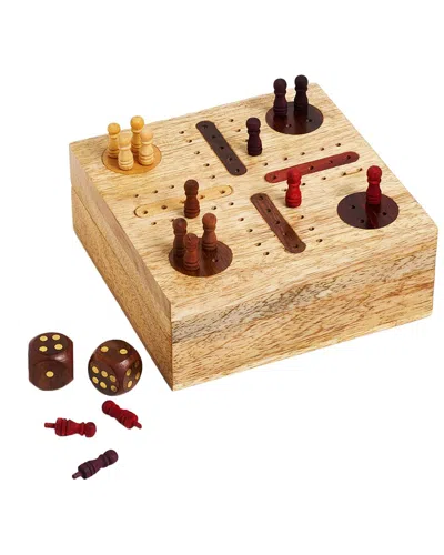 Matr Boomie Parchisi Travel Game Set In Brown