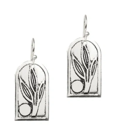 Matr Boomie Patra Leaf Drop Earrings In Neutral