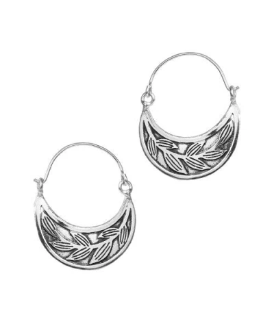 Matr Boomie Patra Vine Hoop Earrings In Neutral