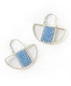 Matr Boomie Rajiyah Beaded Fan Earrings In Blue