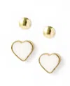 Matr Boomie Ranjani Mother Of Pearl Heart Earring Set In Open Miscellaneous
