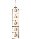 Matr Boomie Rustic Bells Ladder Wall Hanging Wind Chime In Brass