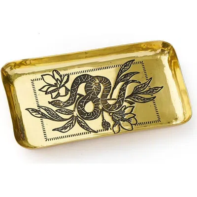 Matr Boomie Saanp Snake Rectangular Catch-all Tray In Brown