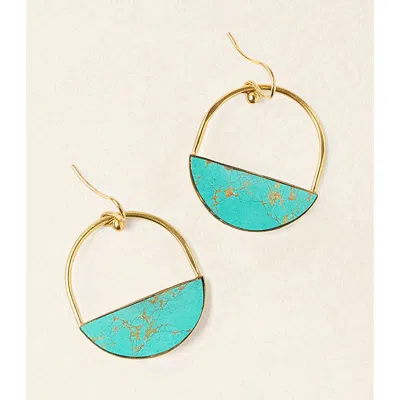 Matr Boomie Sandhya Reconstituted Stone Hoop Drop Earrings In Metallic