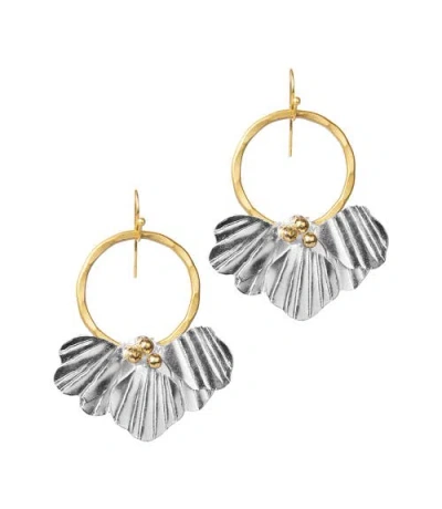 Matr Boomie Sayuri Petal Hoop Earring In Metallic