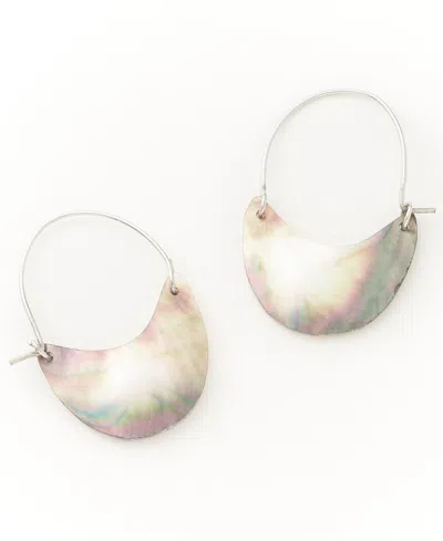 Matr Boomie Silver-tone Rustic Disc Earrings In Charcoal