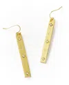 Matr Boomie Sitara Starry Long Linear Studded Earrings In Brass