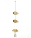 Matr Boomie Surya Cascade Floral Engraved Brass Suncatcher In Gold