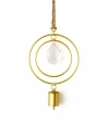 Matr Boomie Suyra Two Circle Crystal Suncatcher Wind Chime In Gold