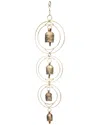Matr Boomie Ushas Dawn Long Rustic Bell Wind Chime In Brass