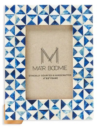 Matr Boomie Varuna Kaveri Bone Tile Frame In Blue