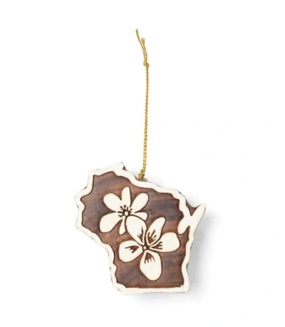 Matr Boomie Wisconsin State Violet Ornament In Multi