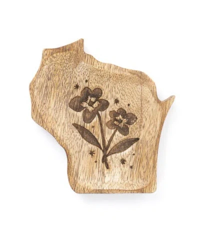 Matr Boomie Wisconsin State Violet Trinket Dish In Brown