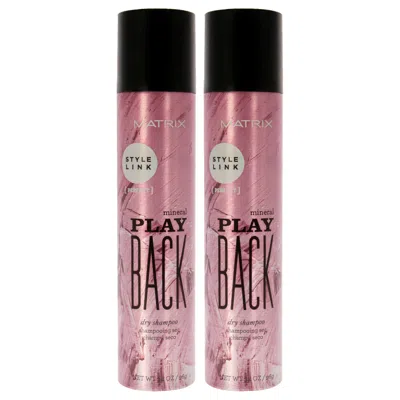 Matrix Style Link Mineral Play Back Dry Shampoo By  For Unisex - 3.4 oz Dry Shampoo - Pack Of 2 In Multi