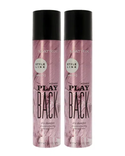 Matrix Unisex 3.4oz Style Link Mineral Play Back Dry Shampoo - Pack Of 2 In Pink