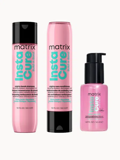 Matrix X Katseye - Megan's Go To: Instacure Build-a-bond Mighty Bonds Anti-breakage Shampoo, Conditi