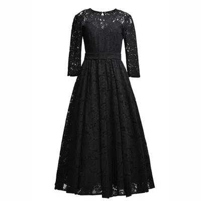 Matsour'i Women's Lace Dress Viktoria Black