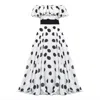 Matsour'i Women's White 100% Silk Dress Scarlett Polka-dots Midi In White