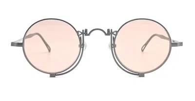 MATSUDA 10601H - RUTHENIUM / CAFE PINK SUNGLASSES