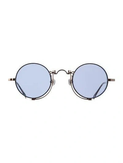 Pre-owned Matsuda 10601h Round Sunglasses In Gold/metallic