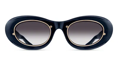 Matsuda 10604h Dnc Men's Sunglasses Blue Size 49 In Transparent Dark Navy Blue,gold