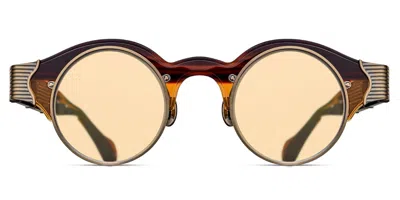 Matsuda 10605h As2 Men's Sunglasses Brown Size 43 In Yellow