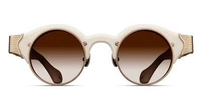 Matsuda 10605h Bg-mw Men's Sunglasses Gold Size 43 In Yellow