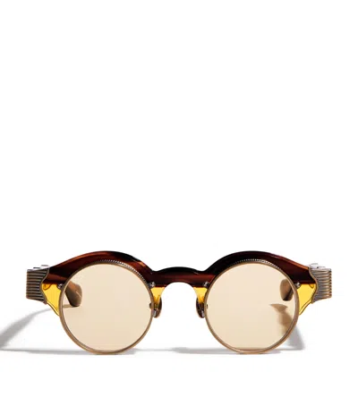 Matsuda 10605h Round Sunglasses In Brown