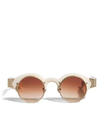 Matsuda 10605h Round Sunglasses In Brown