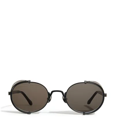 Matsuda 10610h  Round Sunglasses In Brown