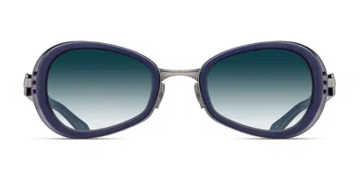 Matsuda 10616h Mnv-as Men's Sunglasses Blue Size 49 In Yellow