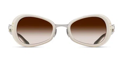 Matsuda 10616h Mw-pw Men's Sunglasses White Size 49 In Yellow