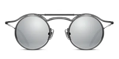 Matsuda 2903h Mbk Men's Sunglasses Silver Size 43 In Matte Black,silver